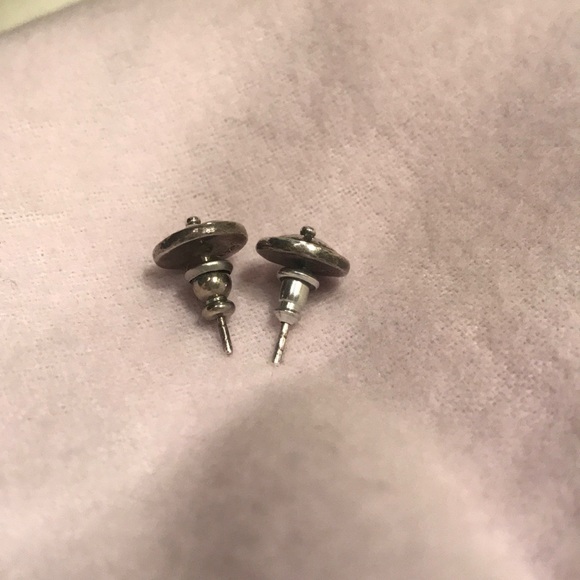 Sterling Silver Flower Post Earrings - Picture 3 of 4